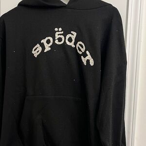 Black 'späden' Graphic Hoodie Sweater - Men